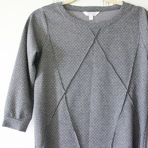 Charming Charming Grey Dotted Knit Top